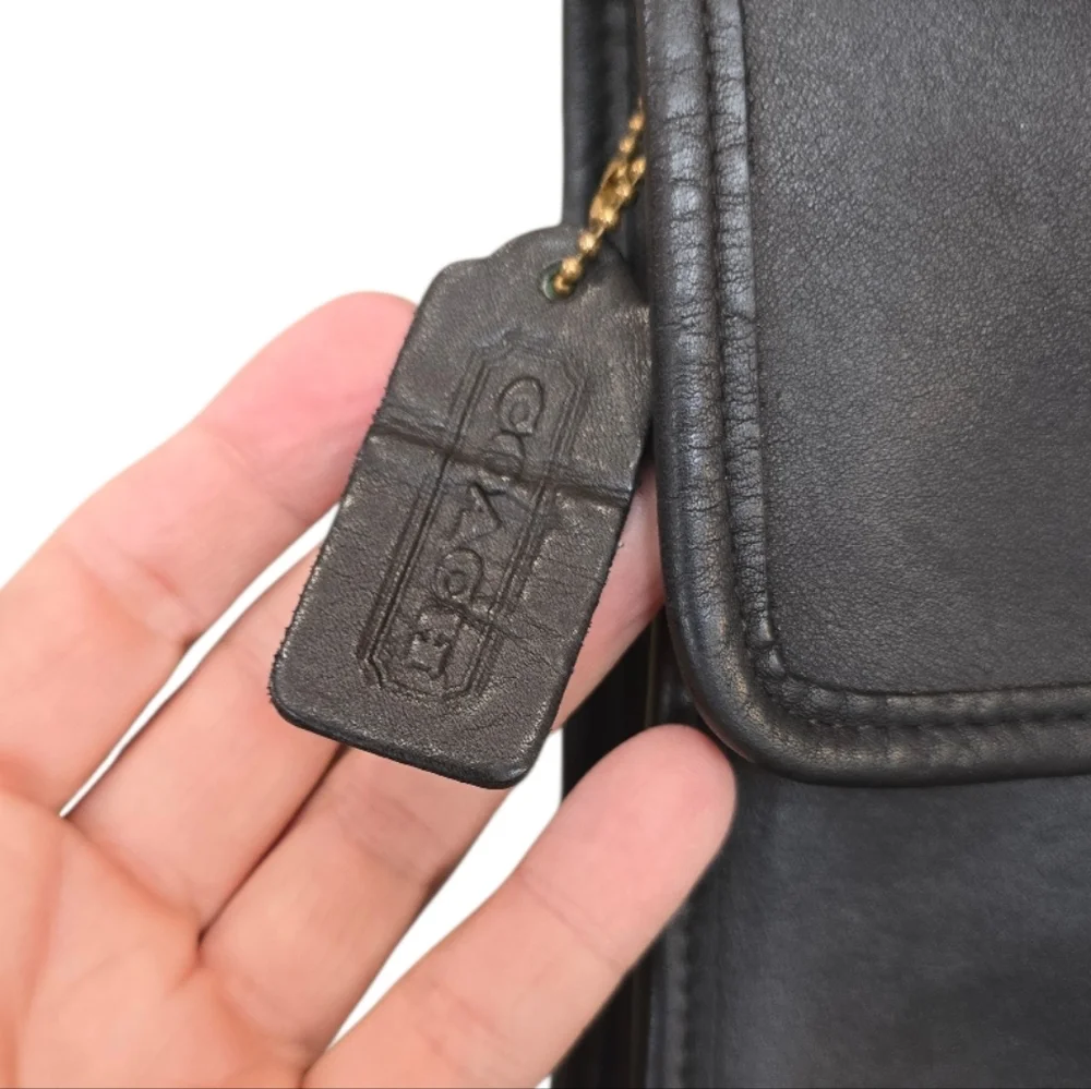 Coach Legacy Scooter Black Leather Vintage Crossbody Bag